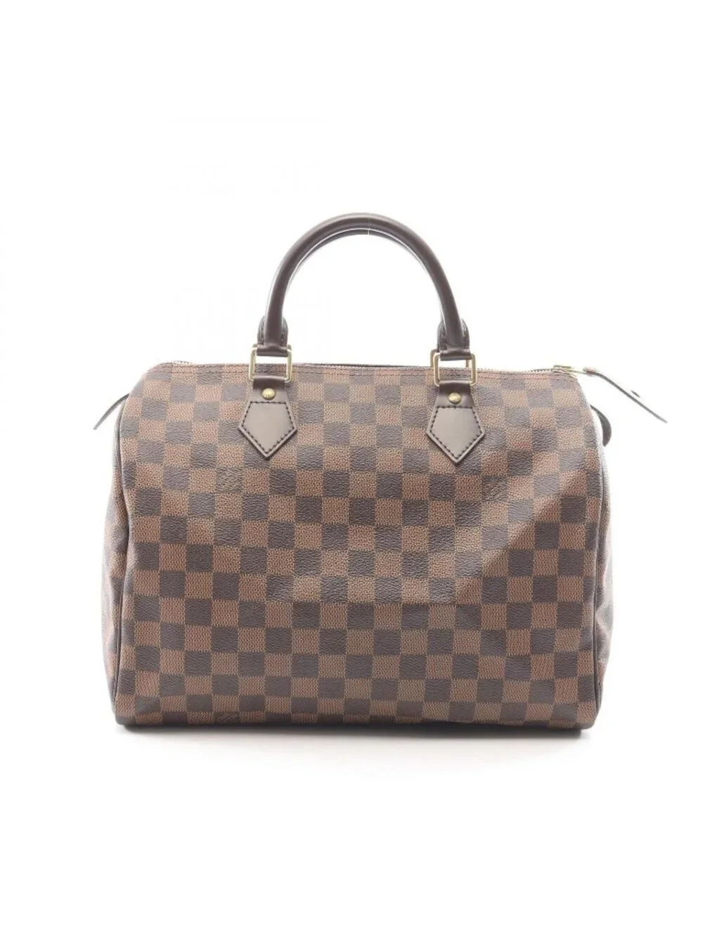 Louis Vuitton Speedy 30 Damier Ebene Canvas Leather Handbag